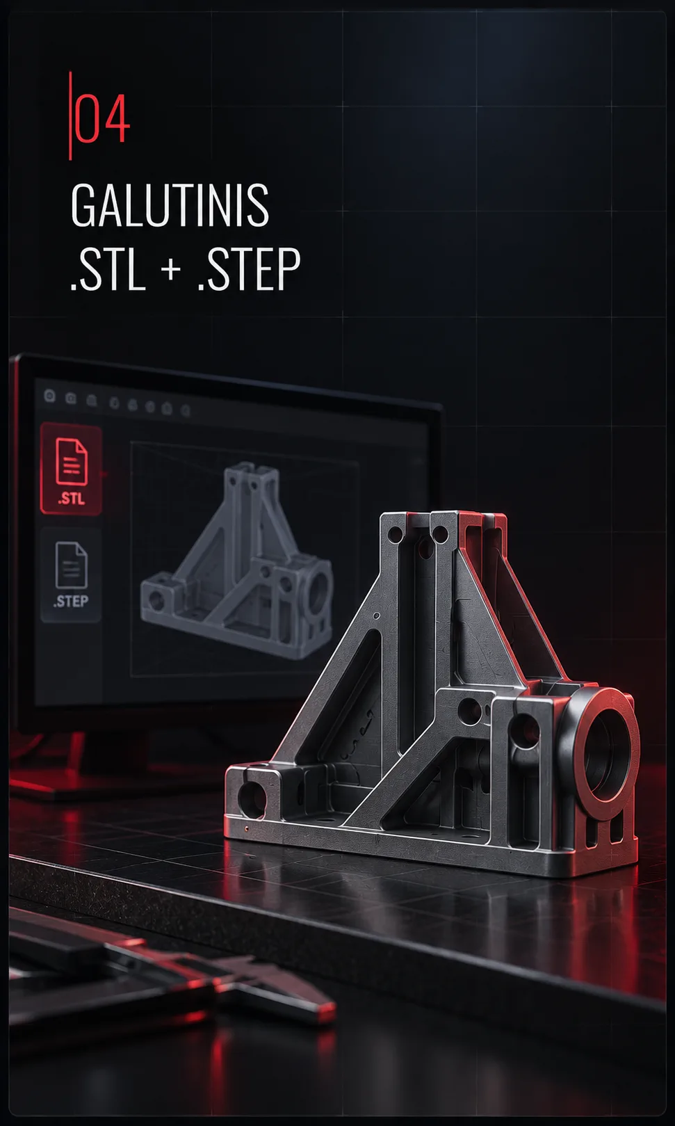 04 Galutiniai .STL ir .STEP failai