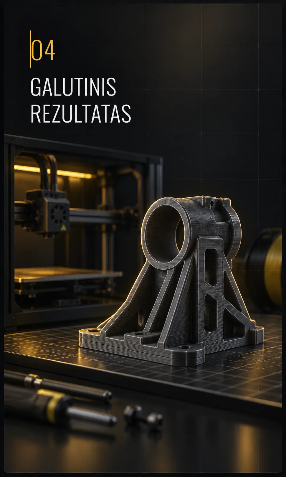 04 Galutinis rezultatas – baigta plastikinė detalė