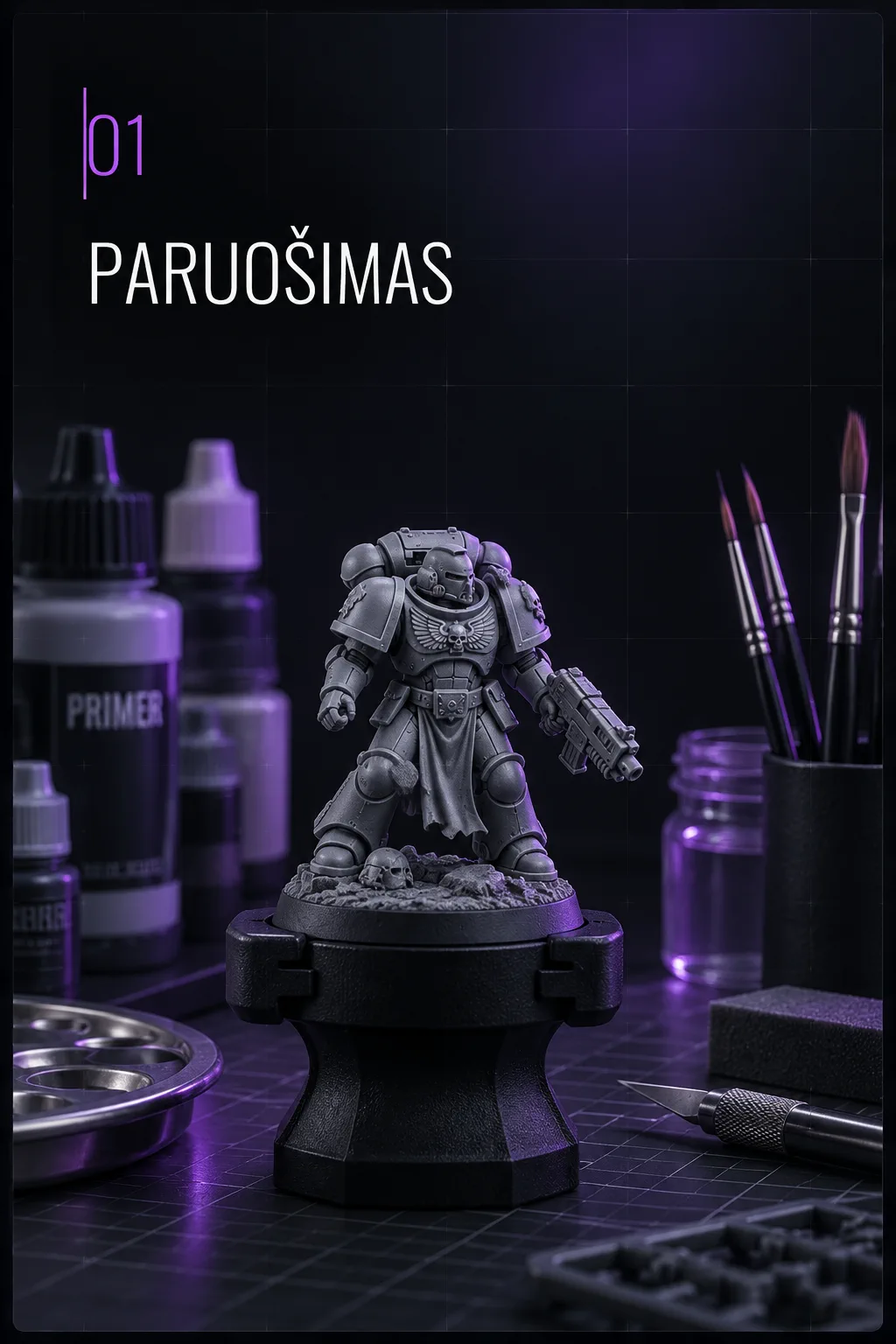 01 Paruošimas – valymas, gruntavimas