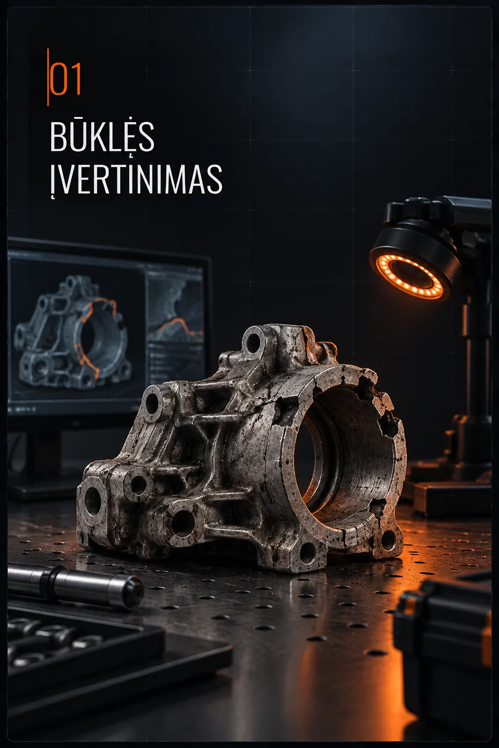 01 Būklės įvertinimas – Apžiūra ir pažeidimų analizė