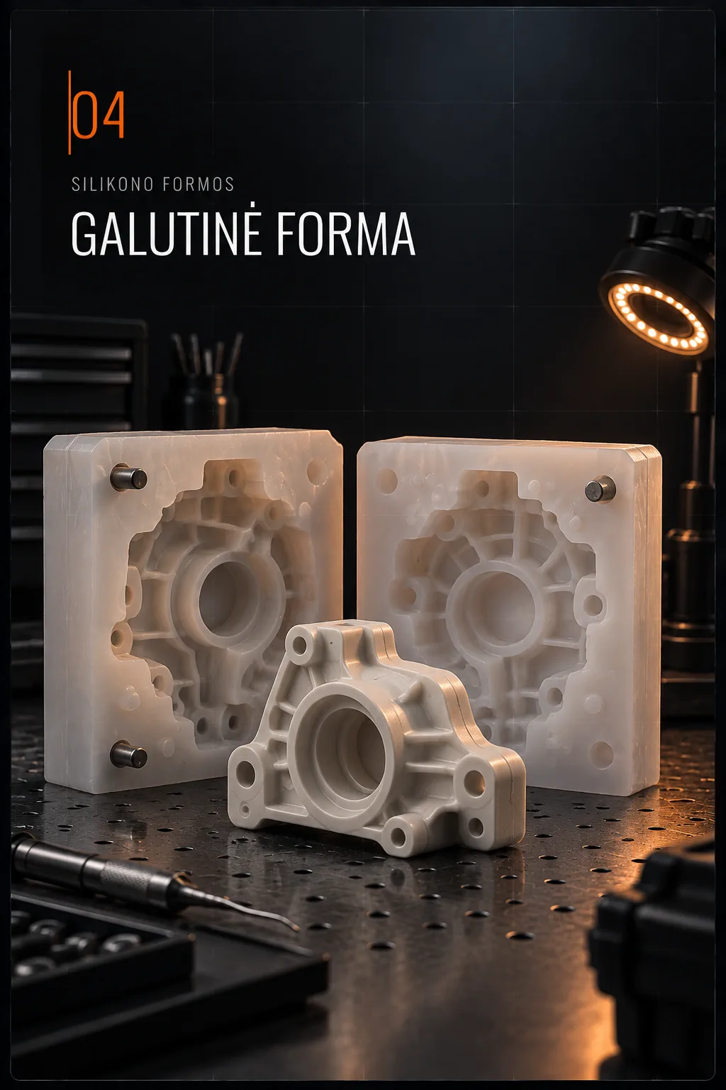 04 Galutinė forma – Dviejų dalių forma ir pirmasis liejinys